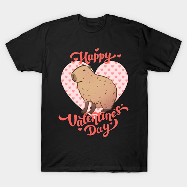 Happy valentines day capybaras T-Shirt by Yarafantasyart